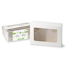 Cupcake boxes (6 pieces) with cellulose window, white