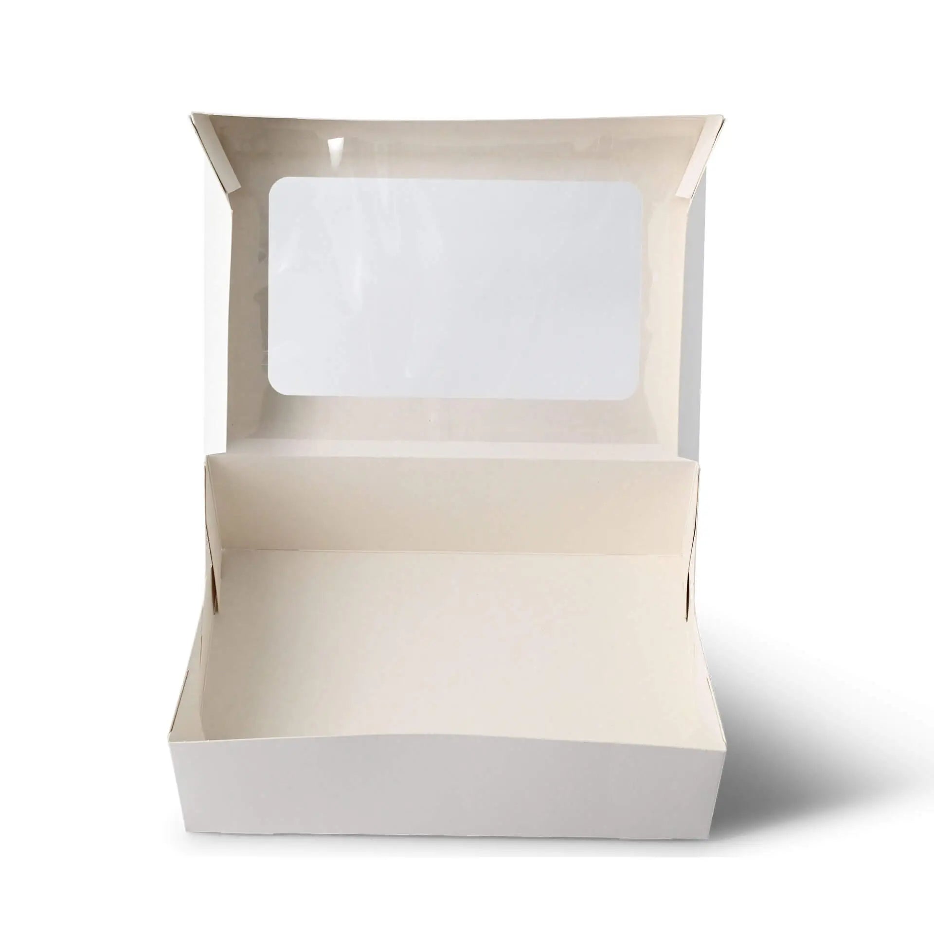 Cupcake boxes (6 pieces) with cellulose window, white