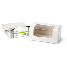Cupcake Boxen (2er), Zellulose-Fenster, weiß