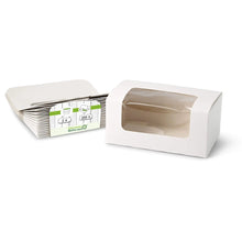Cupcake boxes (2-pack), cellulose window, white