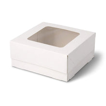 Cupcake Boxen (4er), Zellulose-Fenster, weiß