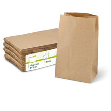 Blockbeutel L, 15 x 10 x 25 cm, braun, Kraftpapier