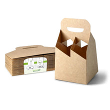 Bottle carrier (4-pack) made of cardboard, foldable