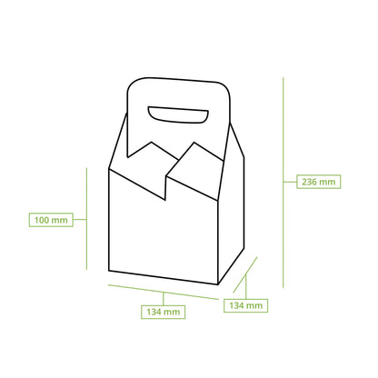Bottle carrier (4-pack) made of cardboard, foldable