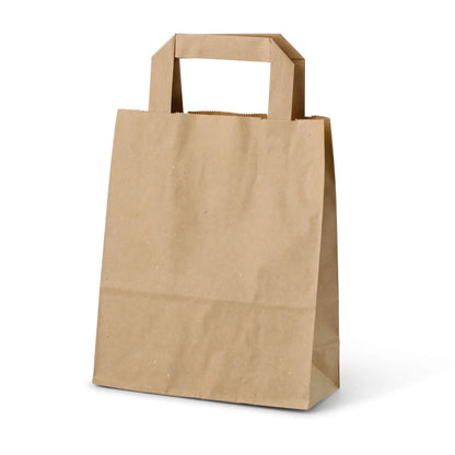 Tragetaschen aus Recyclingpapier S, 18 x 8 x 22 cm, braun                                   