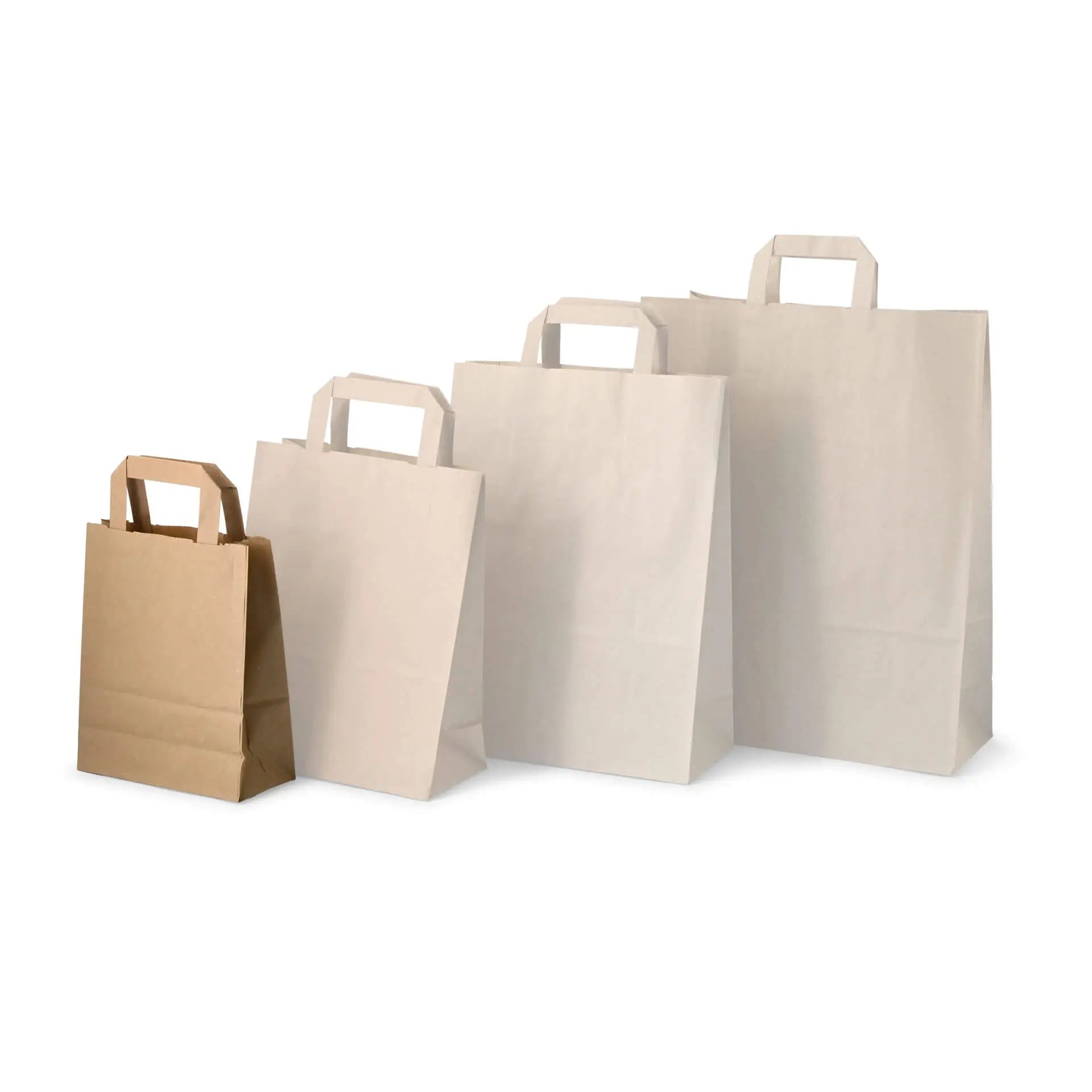 Tragetaschen aus Recyclingpapier S, 18 x 8 x 22 cm, braun                                   