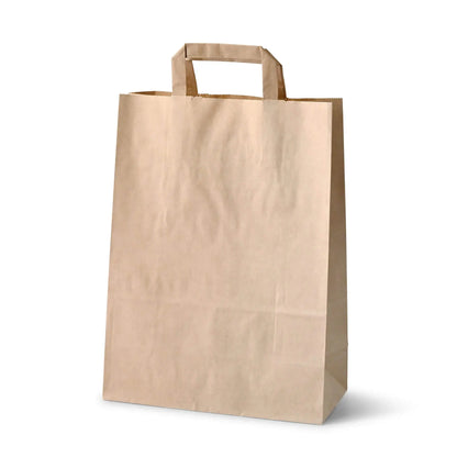 Tragetaschen aus Recyclingpapier L, 26 x 12 x 35 cm, braun