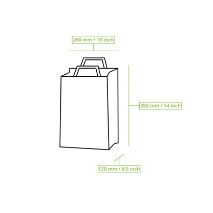 Tragetaschen aus Recyclingpapier L, 26 x 12 x 35 cm, braun