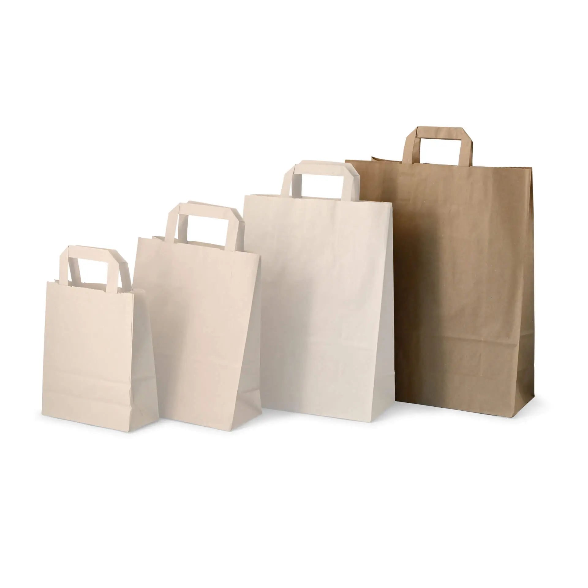 Tragetaschen aus Recyclingpapier XL, 32 x 12 x 40 cm, braun