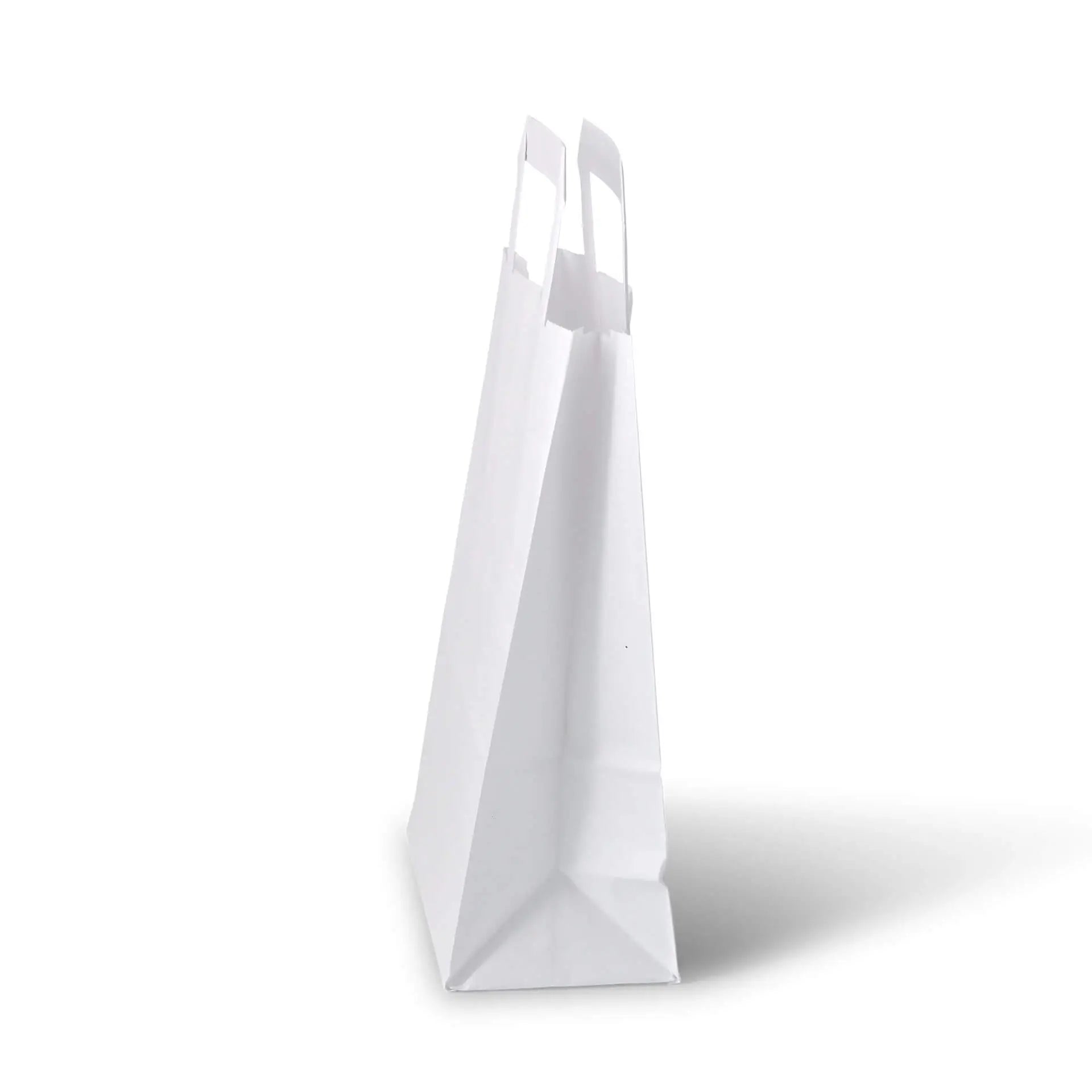 Tragetaschen aus Kraftpapier S, 18 x 8 x 22 cm, weiß