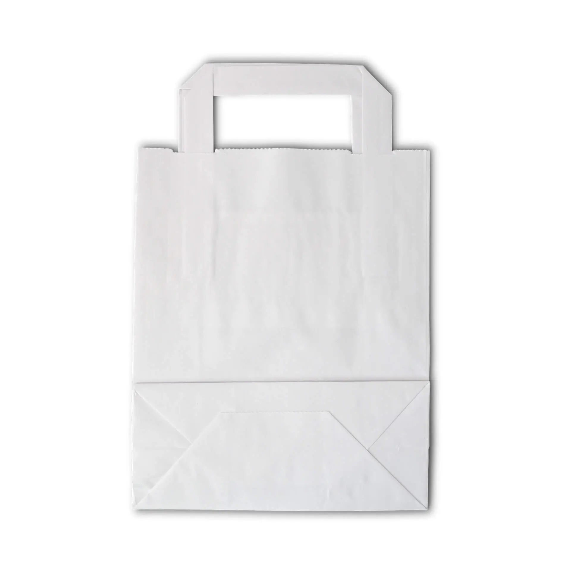 Tragetaschen aus Kraftpapier S, 18 x 8 x 22 cm, weiß