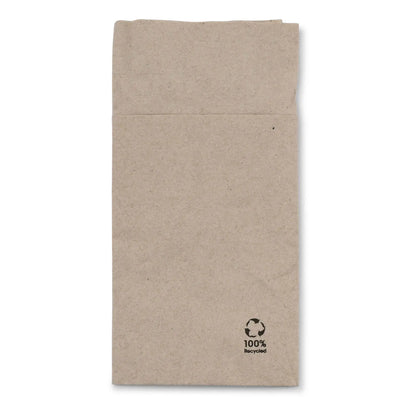 Besteck-Servietten aus recyceltem Papier 10 x 19,5 cm, 2-lagig, ungebleicht