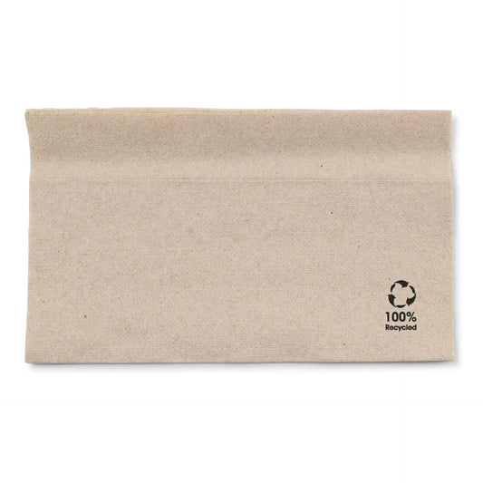 Servietten aus recyceltem Papier 33 x 33 cm, 1-lagig, 1/8 Falz, ungebleicht