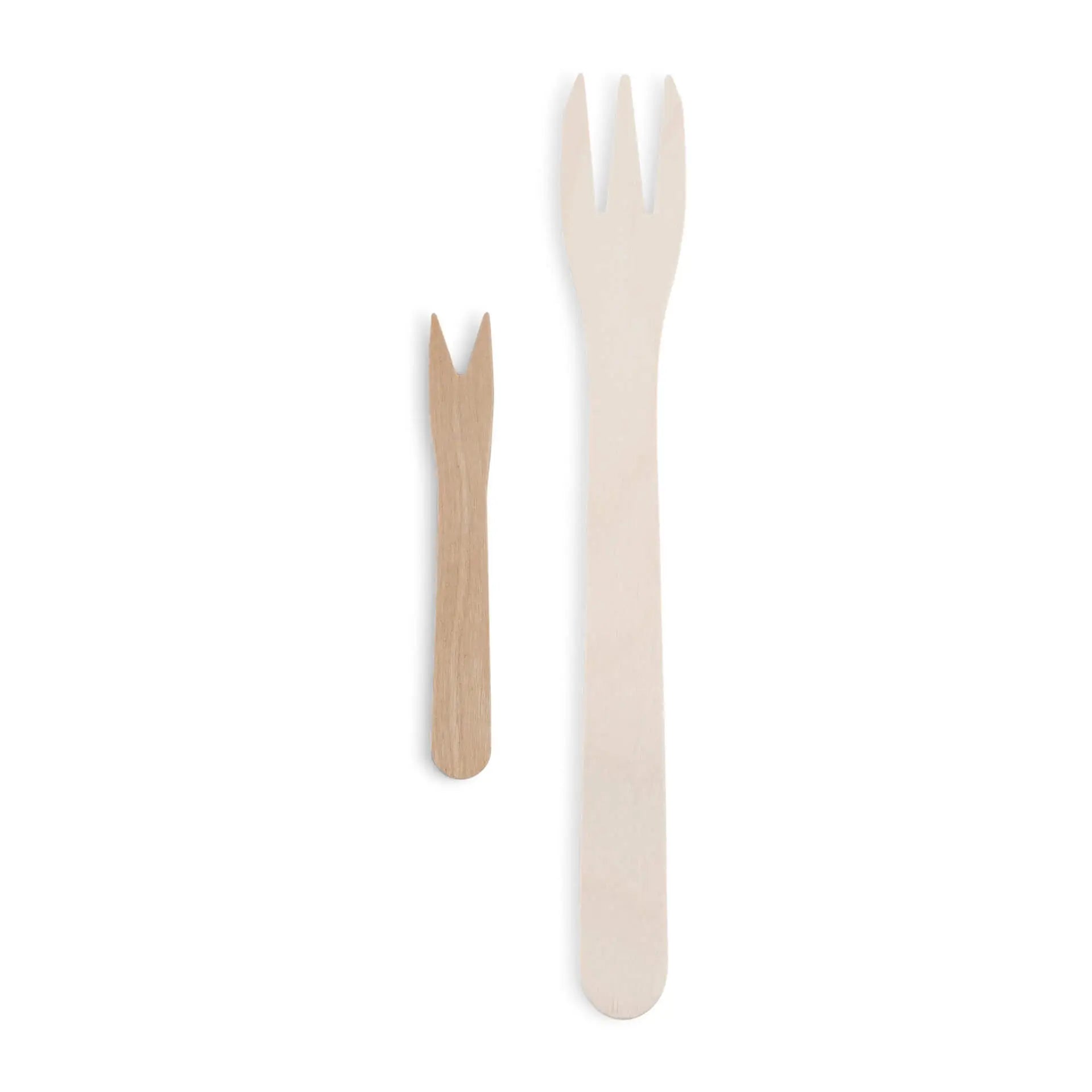 Wooden chip forks, 8.5 cm