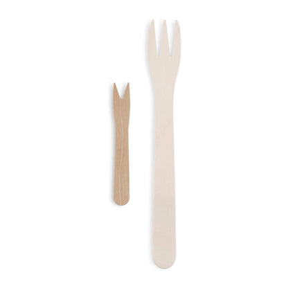 Wooden chip forks, 8.5 cm