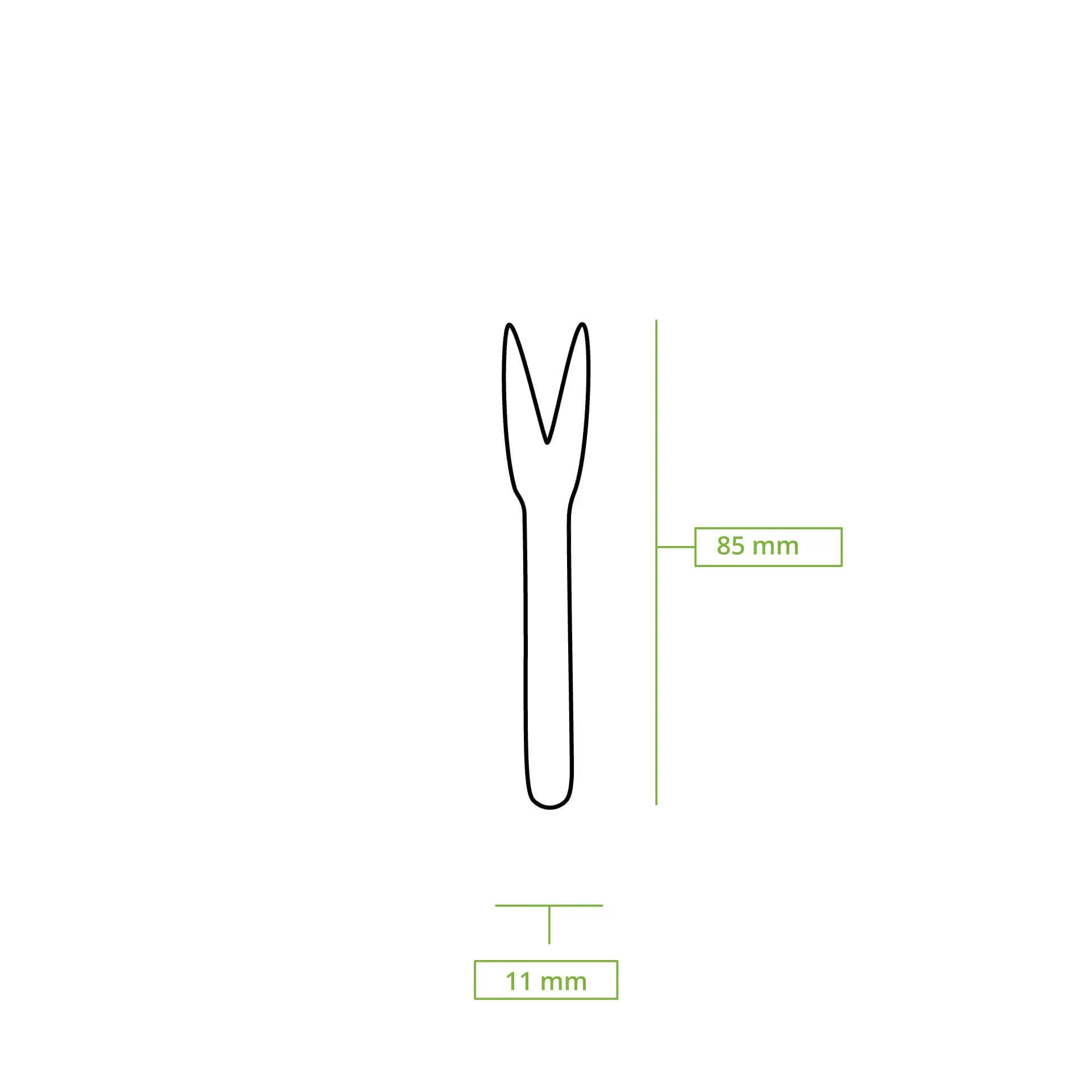 Wooden chip forks, 8.5 cm