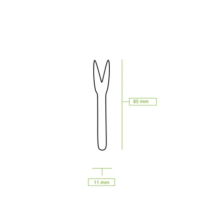 Wooden chip forks, 8.5 cm