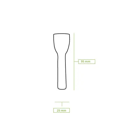 Eisspatel aus Papier 9,5 cm, braun