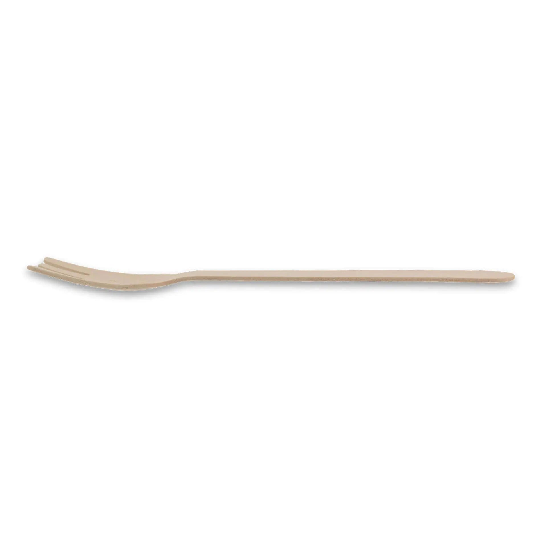 Wooden cake forks 14 cm, bio-coated
