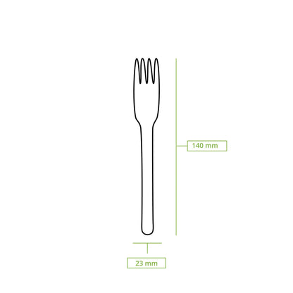 Wooden cake forks 14 cm, bio-coated