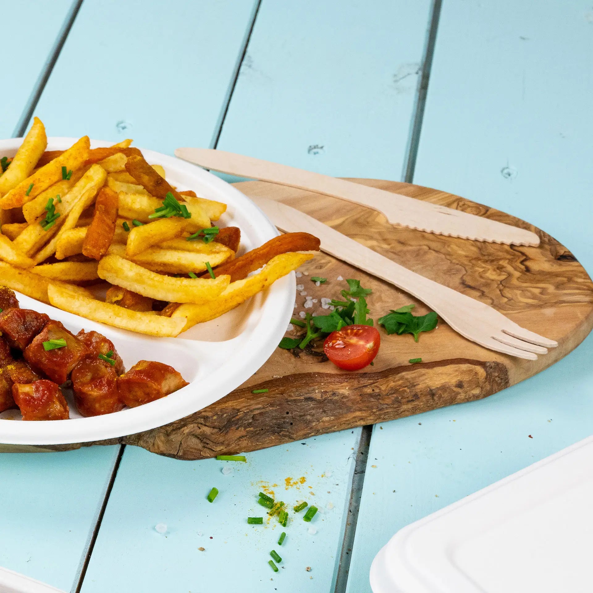 Wooden forks (Premium) 18 cm, bio-coated