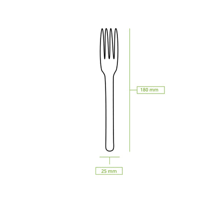 Wooden forks (Premium) 18 cm, bio-coated