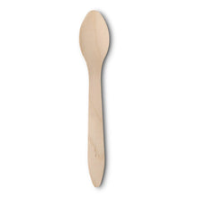 Wooden dessert spoon 18 cm, bio-coated