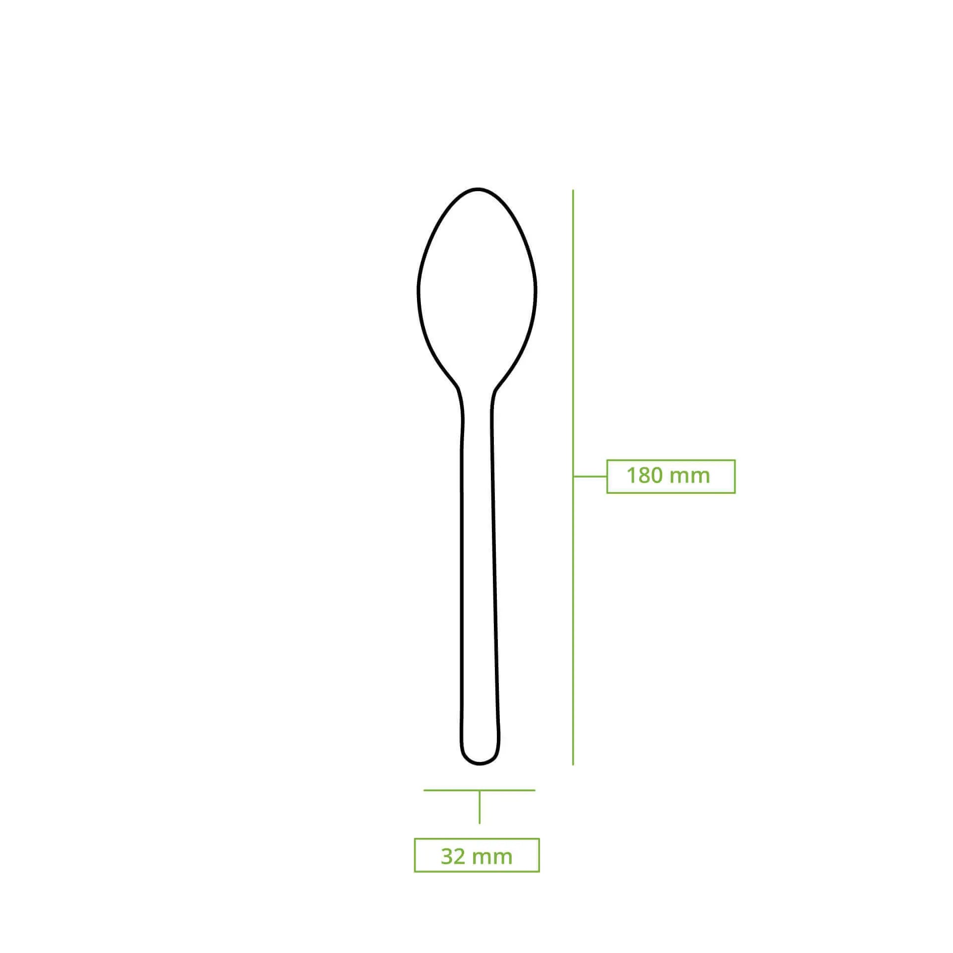 Wooden dessert spoon 18 cm, bio-coated