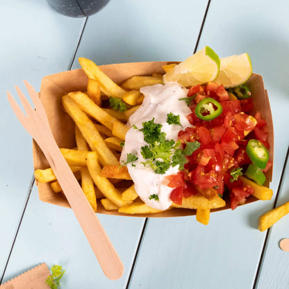 Wooden chip forks XL 17.5 cm, 3 prong