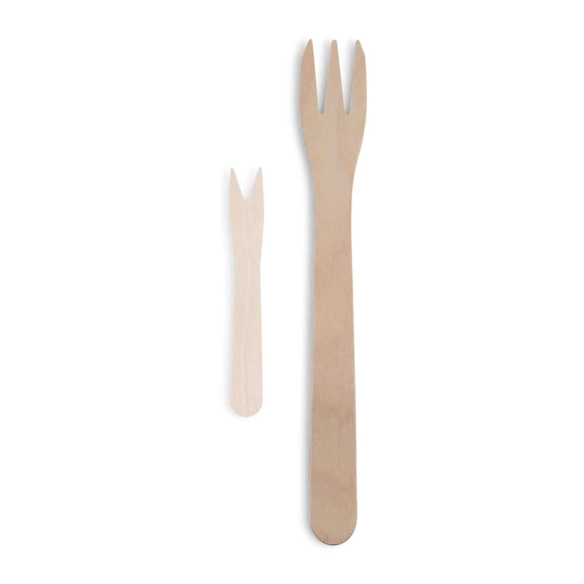 Wooden chip forks XL 17.5 cm, 3 prong