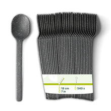 Reusable Spoon “merways Cutlery” 18 cm, pepper / grey