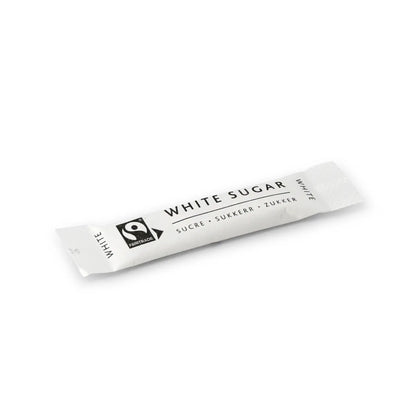 Fair trade sugar sticks, white