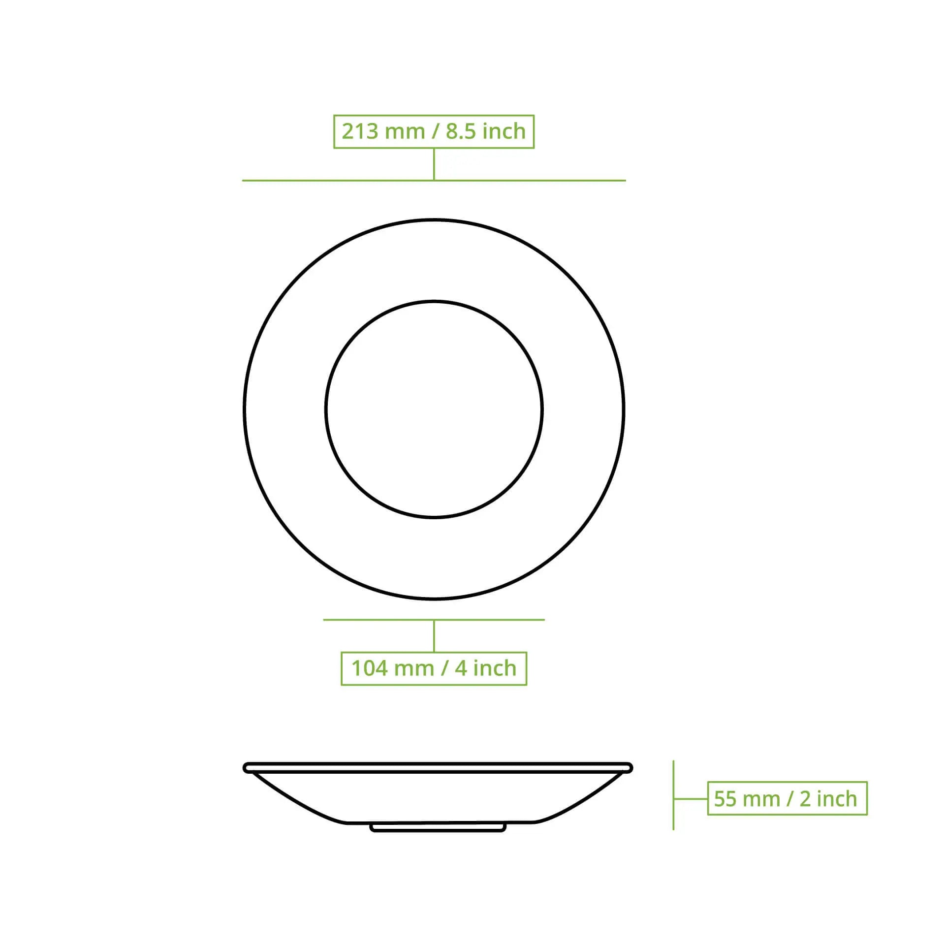 Mehrwegteller "merways Plate" Ø 21,5 cm, tief, rund, Pfeffer / grau