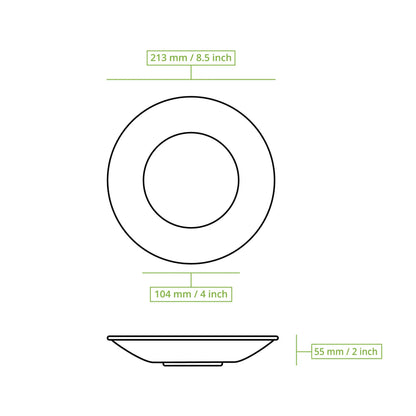 Mehrwegteller "merways Plate" Ø 21,5 cm, tief, rund, Pfeffer / grau