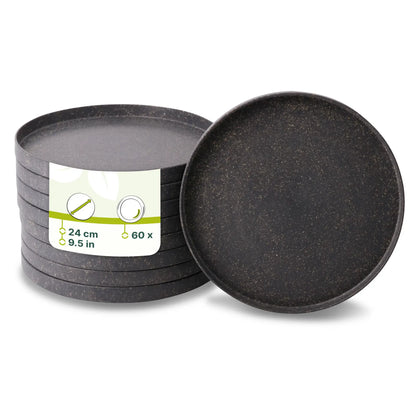 Mehrwegteller "merways Plate" Ø 24 cm, rund, Pfeffer / grau