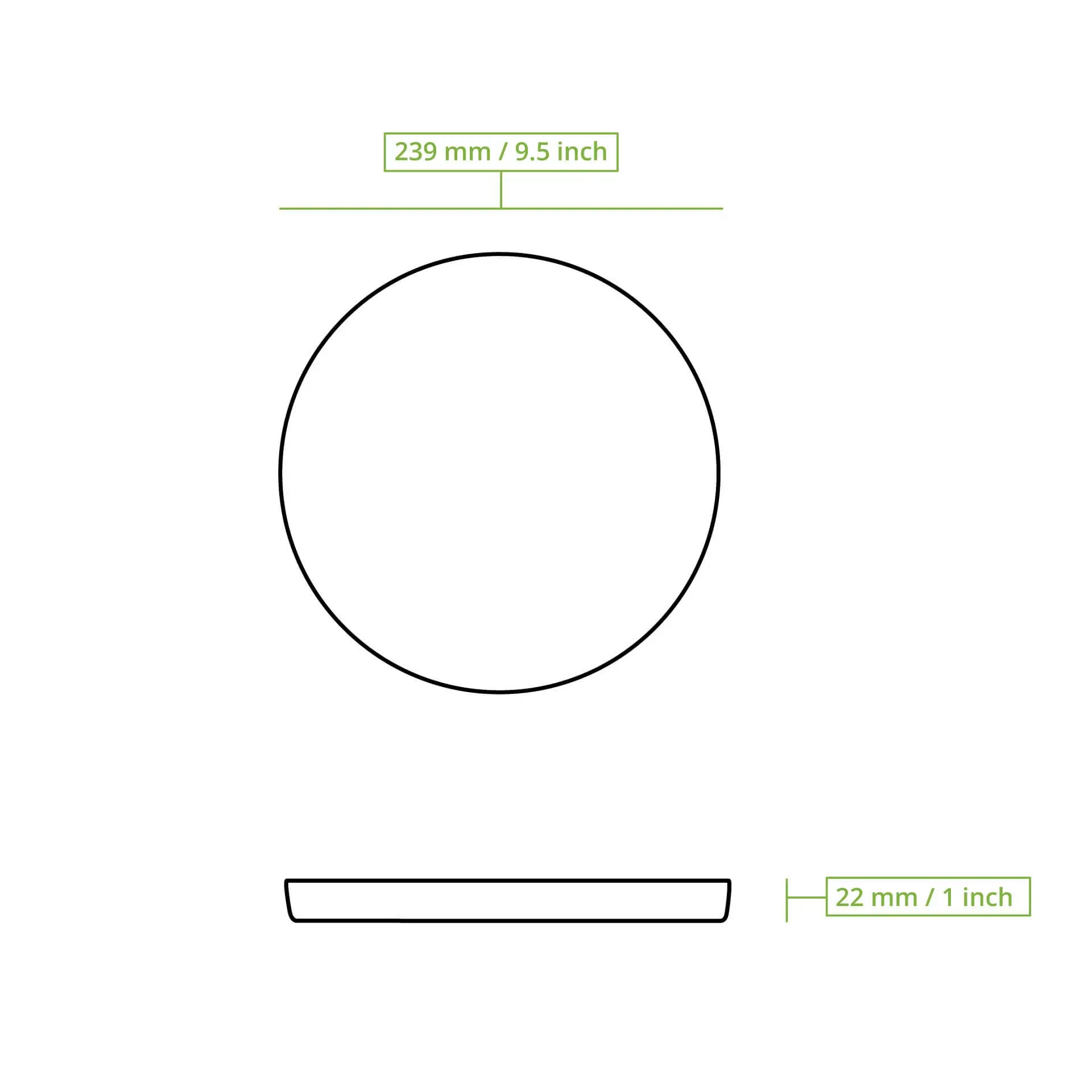 Mehrwegteller "merways Plate" Ø 24 cm, rund, Pfeffer / grau