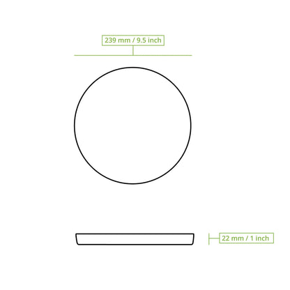 Mehrwegteller "merways Plate" Ø 24 cm, rund, Pfeffer / grau