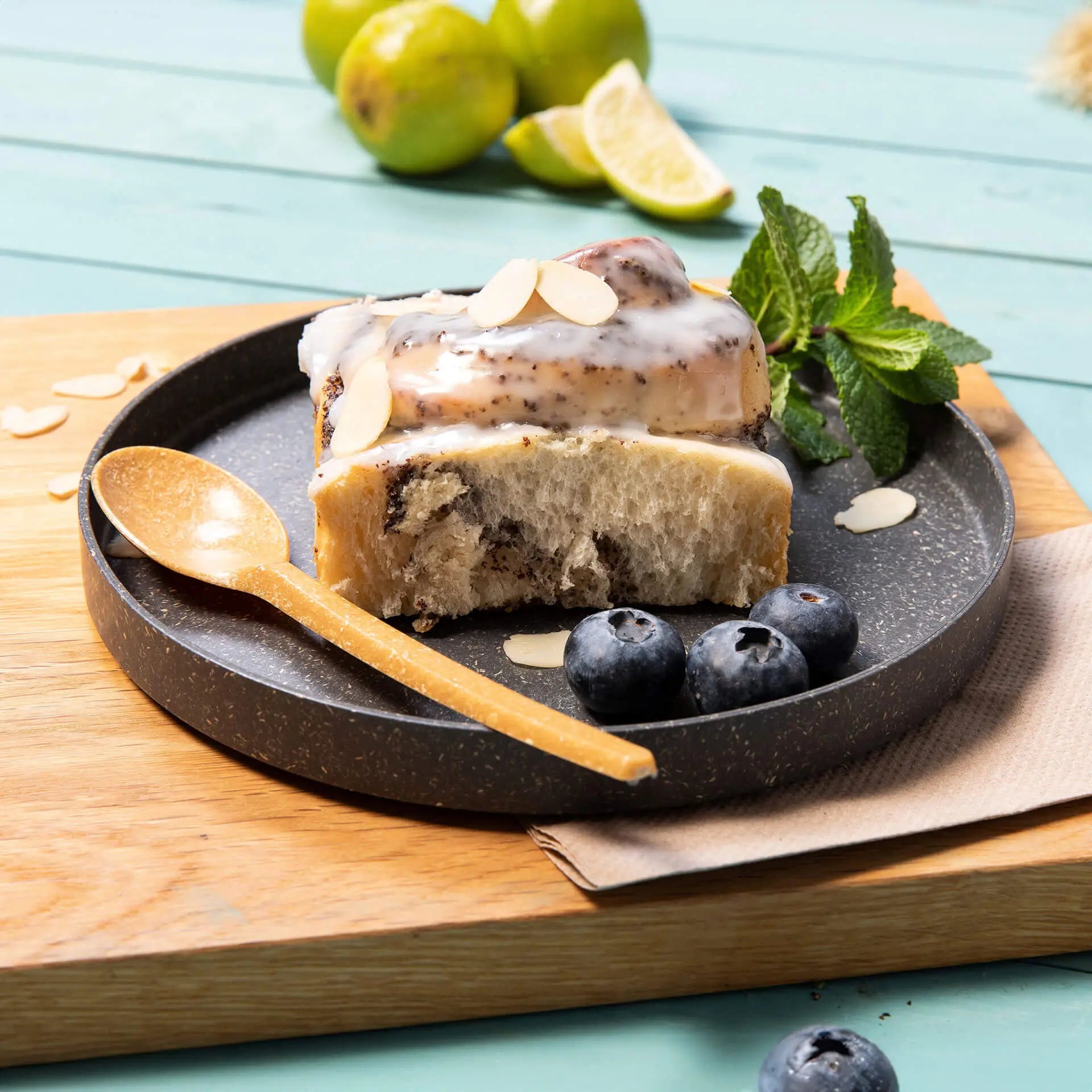 Mehrwegteller "merways Plate" Ø 20 cm, rund, Pfeffer / grau