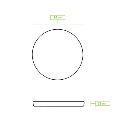 Reusable plates "merways Plate" Ø 20 cm, round, pepper / grey
