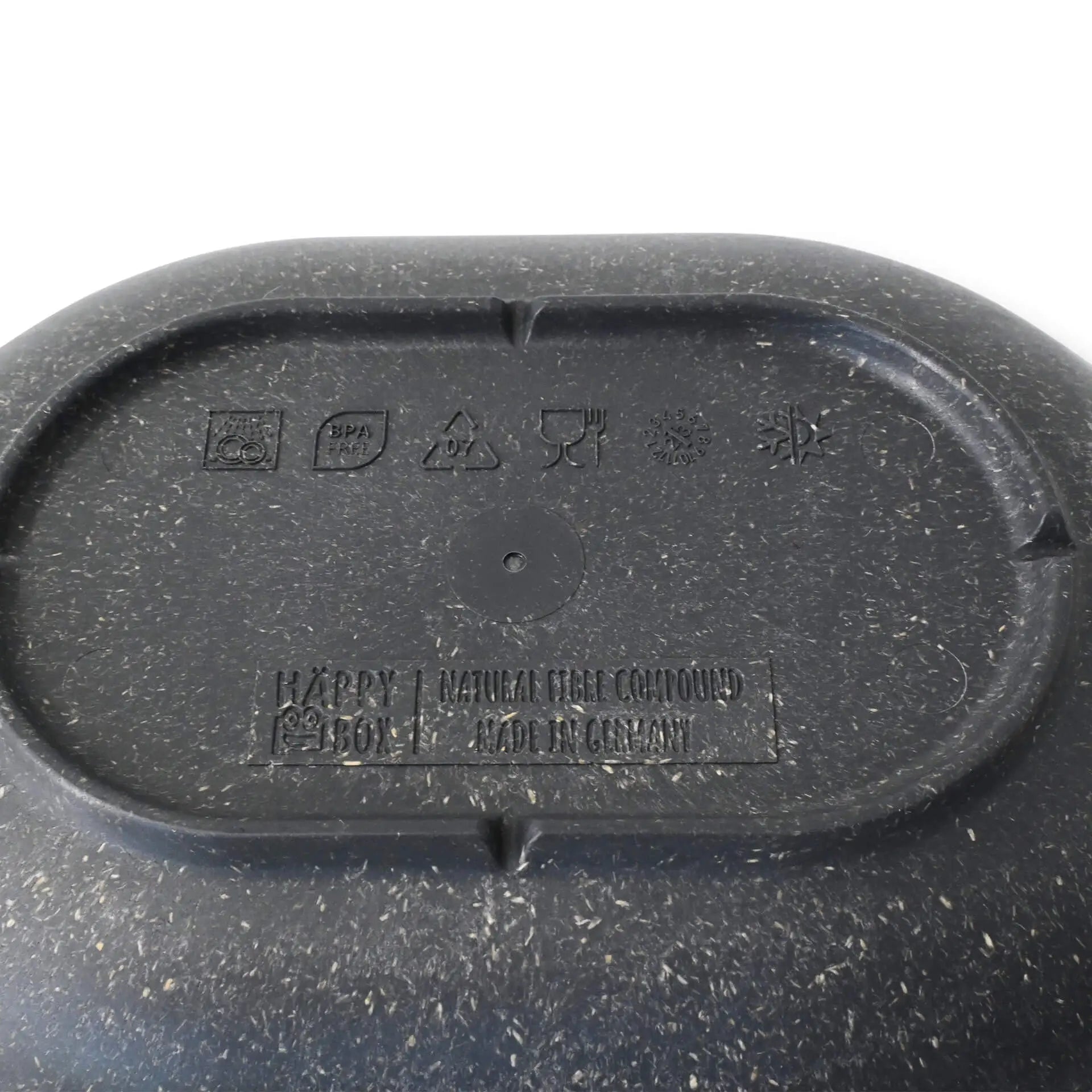 Mehrweg Snackschalen "merways Plate" 13,5 x 18,4 x 3 cm, oval, Pfeffer / grau