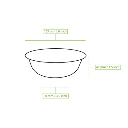 Schalen aus Zuckerrohr 250 ml, rund