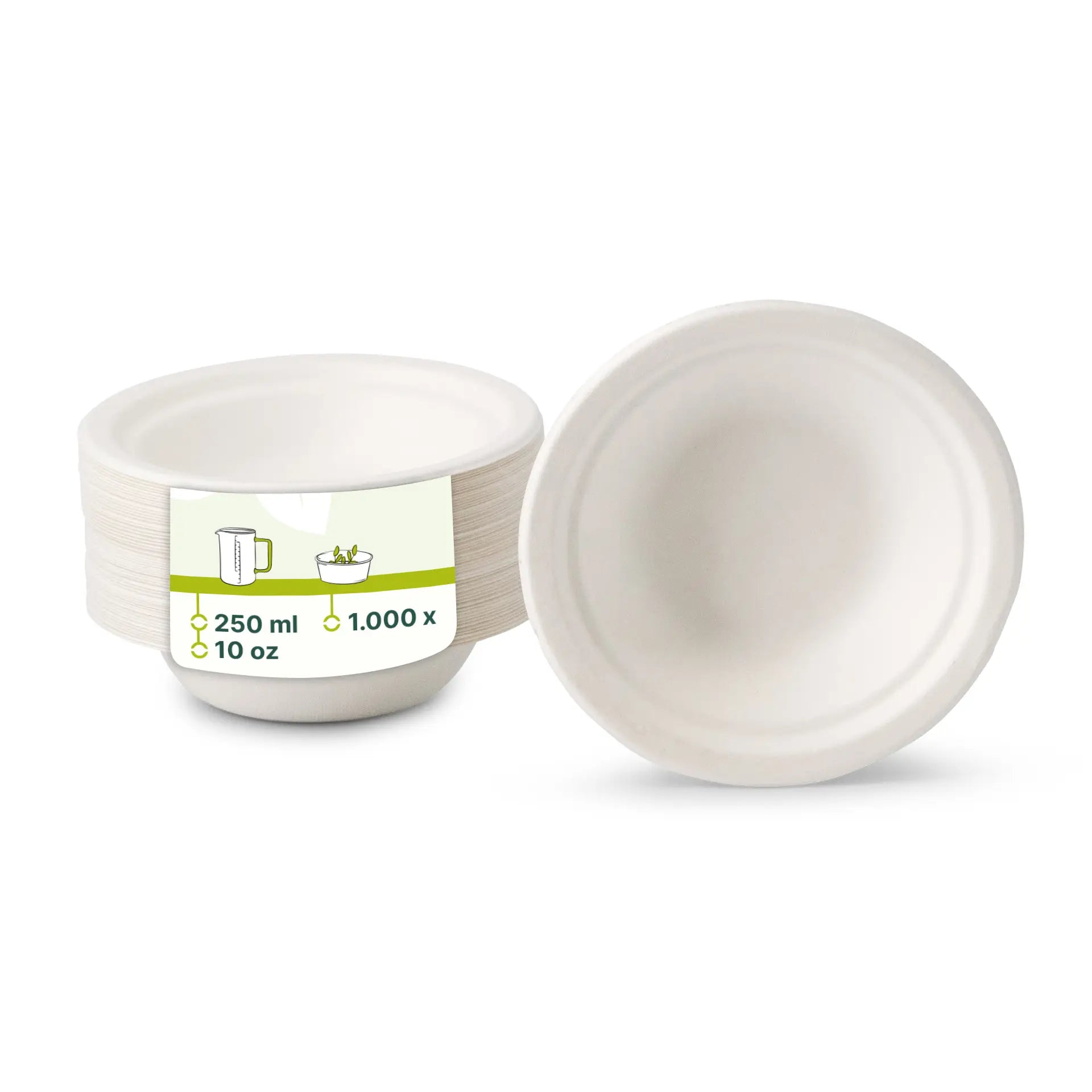 Schalen aus Zuckerrohr 250 ml, rund