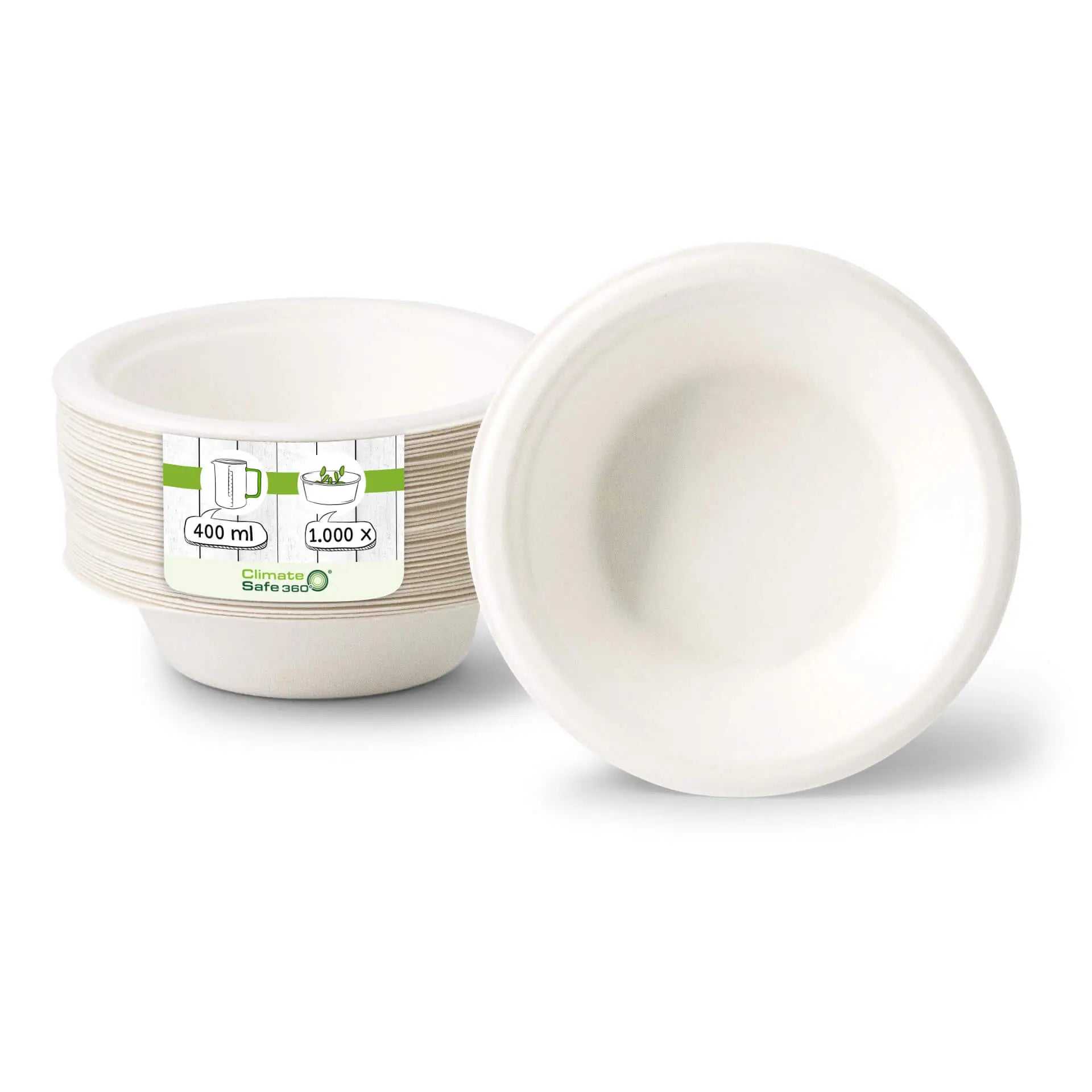 400 ml, Sugarcane bowls, round