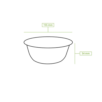 Sugarcane-bowls 500 ml, white, round
