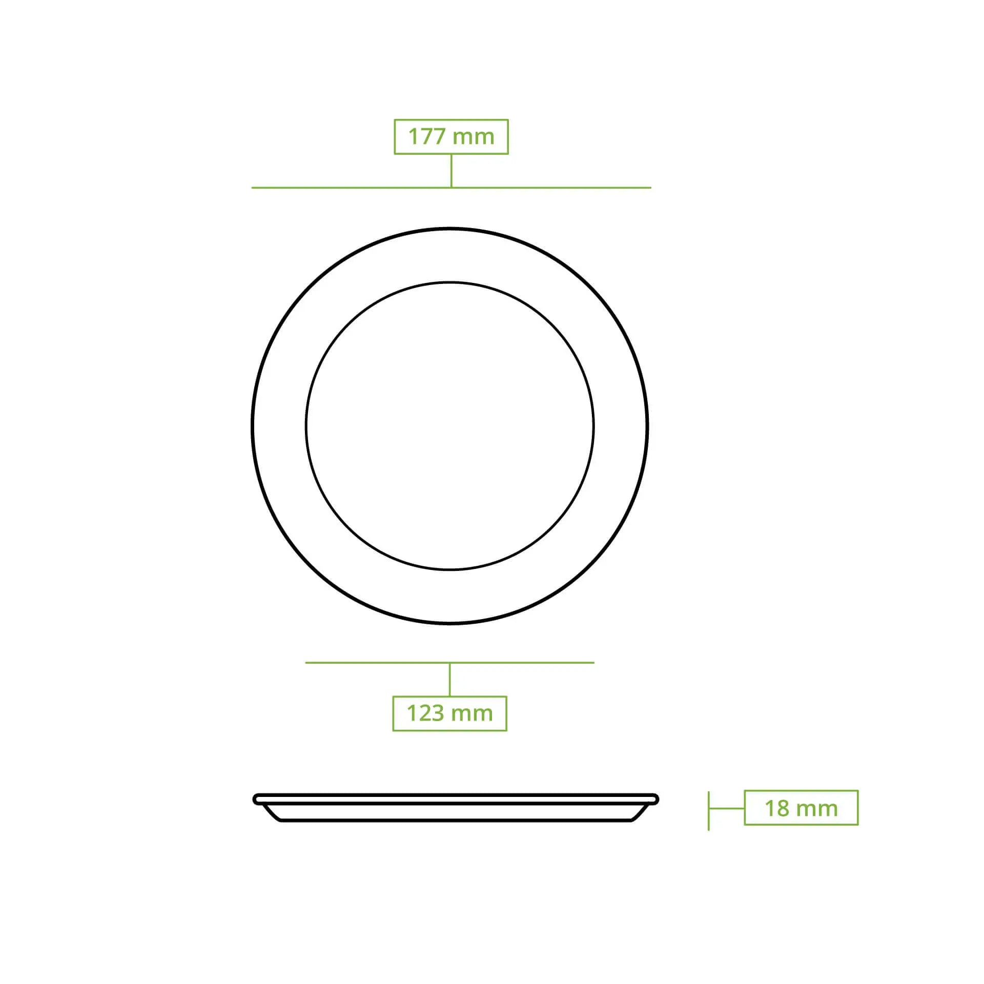 Ø 17 cm, Sugarcane-plates, round