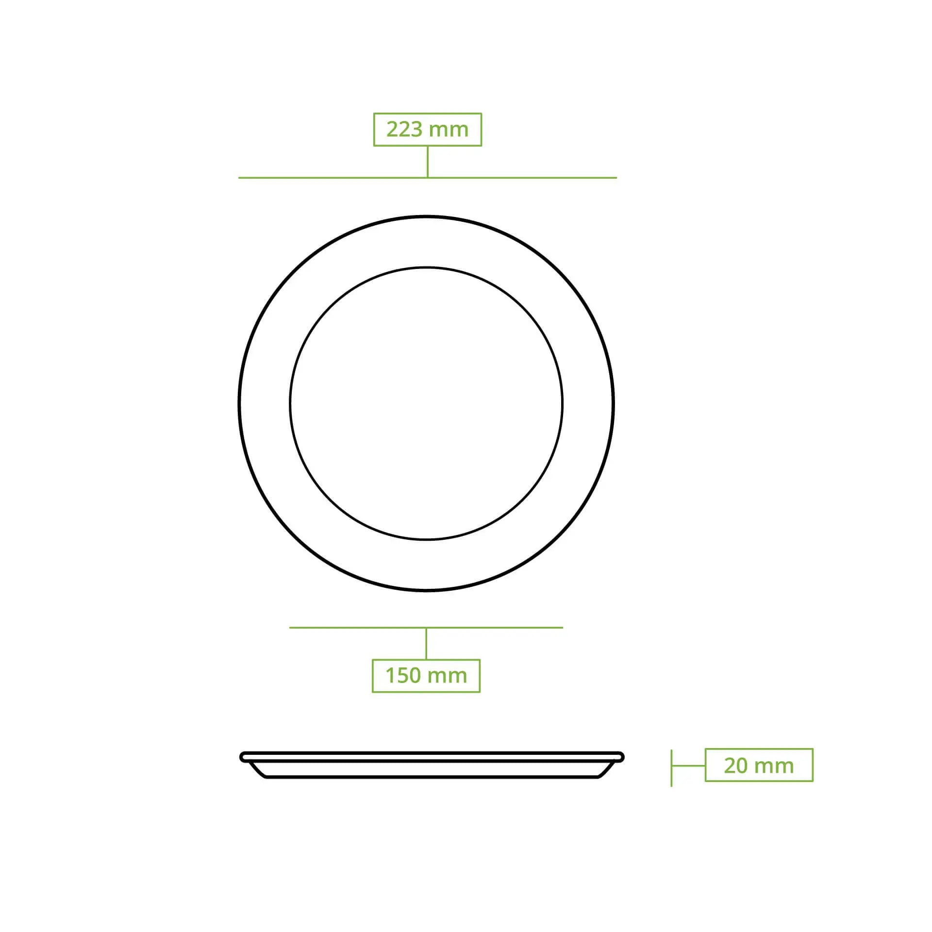 Sugarcane-plates Ø 22 cm, round