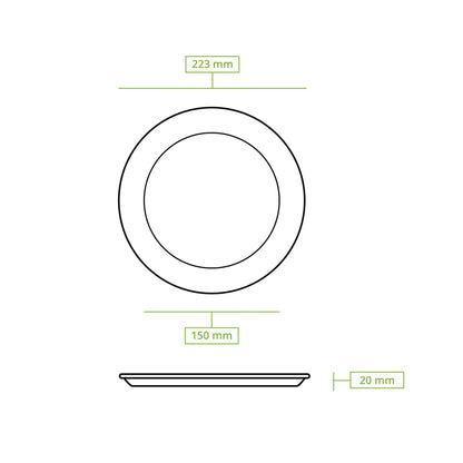 Sugarcane-plates Ø 22 cm, round