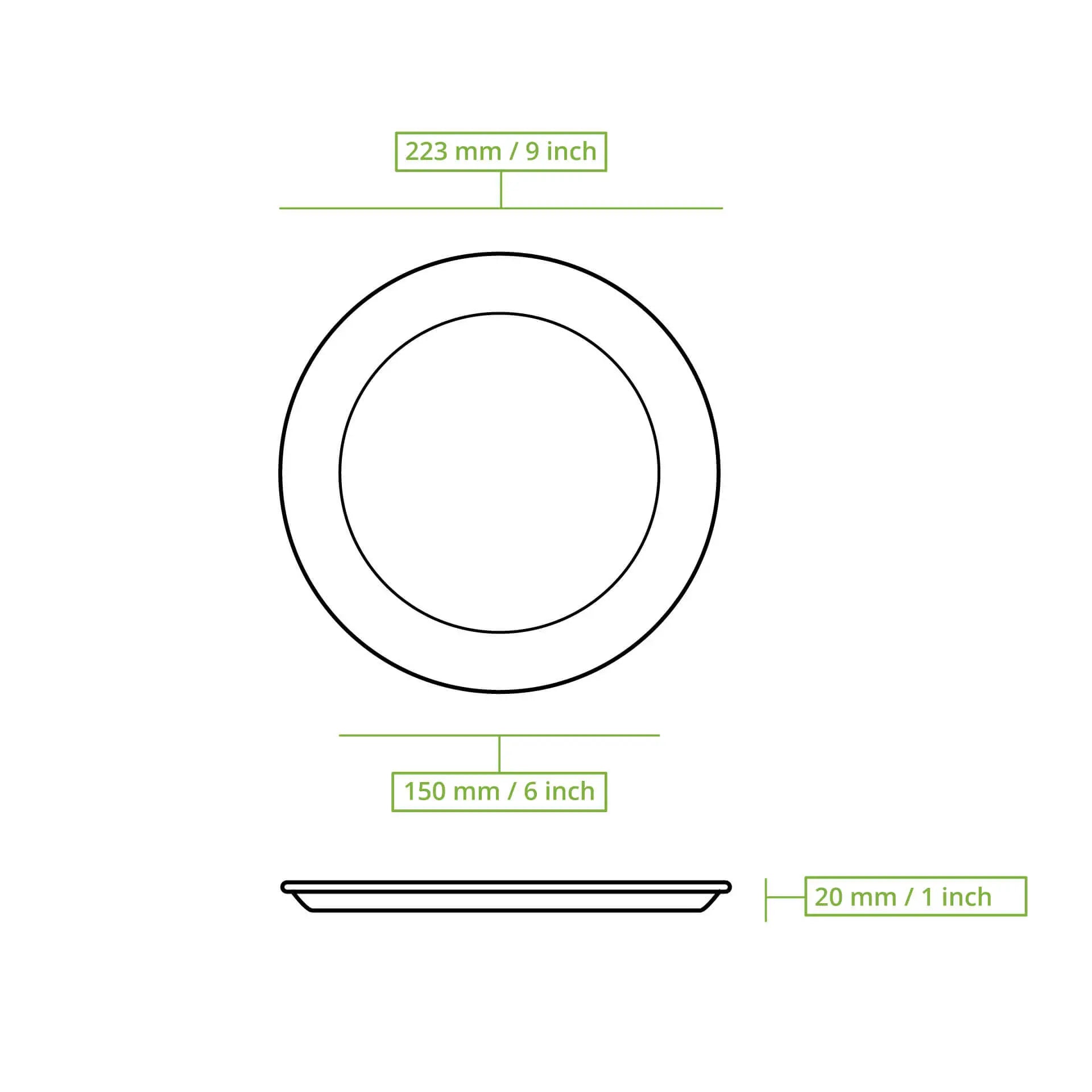 Zuckerrohr-Teller Ø 22 cm, rund