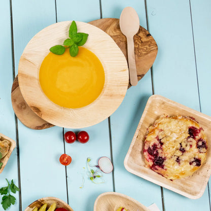 Palm leaf plates "Palmware®" Ø 23 cm, deep, round, with rim