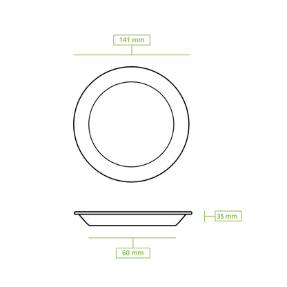 Palm leaf plates "Palmware®" Ø 14 cm, deep, round, with rim
